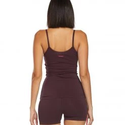 CLOTHING Hard Tail Long Yoga Sport Bra Tank Red Plum