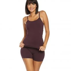CLOTHING Hard Tail Long Yoga Sport Bra Tank Red Plum