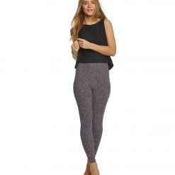Beyond Yoga Spacedye High Waisted Caught In The Midi 7/8 Yoga Leggings Black/Pink Opal Women 26 Beyond Yoga Spacedye High Waisted Caught In The Midi 7/8 Yoga Leggings Black/Pink Opal Women