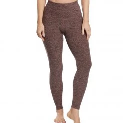 Beyond Yoga Spacedye High Waisted Caught In The Midi 7/8 Yoga Leggings Black/Pink Lei Women