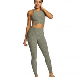 Beyond Yoga Spacedye High Waisted Caught In The Midi 7/8 Yoga Leggings Jungle Palm Rainwash Women