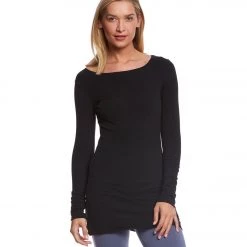 Hard Tail Long Sleeve Skinny Yoga Tee Black