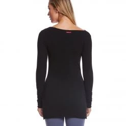 Hard Tail Long Sleeve Skinny Yoga Tee Black