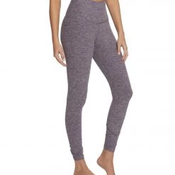 Beyond Yoga Spacedye High Waisted Caught In The Midi 7/8 Yoga Leggings Deep Amethyst/Wild Wisteria
