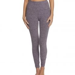 Beyond Yoga Spacedye High Waisted Caught In The Midi 7/8 Yoga Leggings Deep Amethyst/Wild Wisteria