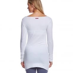 Hard Tail Long Sleeve Skinny Yoga Tee White