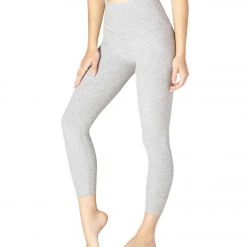 Beyond Yoga Spacedye High Waisted Caught In The Midi 7/8 Yoga Leggings Silver Mist Women