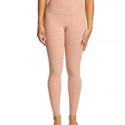 Beyond Yoga Spacedye High Waisted Caught In The Midi 7/8 Yoga Leggings Rainwash Pink Shell