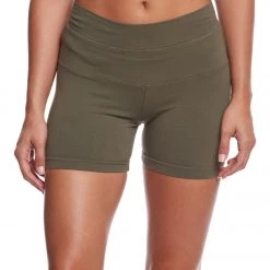 Hard Tail High Rise Yoga Booty Shorts Olive CLOTHING