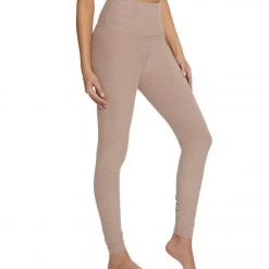 Beyond Yoga Spacedye High Waisted Caught In The Midi 7/8 Yoga Leggings Wild Wisteria/Brazen Blush