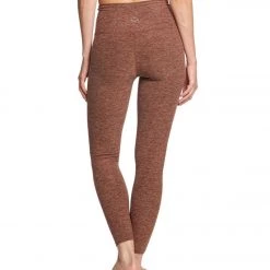 Women Beyond Yoga Spacedye High Waisted Caught In The Midi 7/8 Yoga Leggings Red Rock/Tumbleweed
