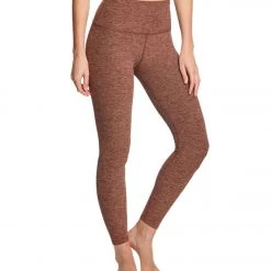 Women Beyond Yoga Spacedye High Waisted Caught In The Midi 7/8 Yoga Leggings Red Rock/Tumbleweed
