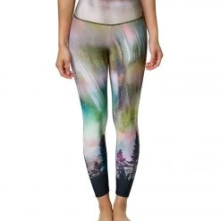 Onzie Graphic High Waisted 7/8 Yoga Leggings Northern Lights