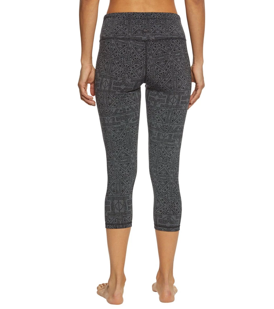 PrAna Pillar Yoga Capris Charcoal Heather Mosaic 5 PrAna Pillar Yoga Capris Charcoal Heather Mosaic