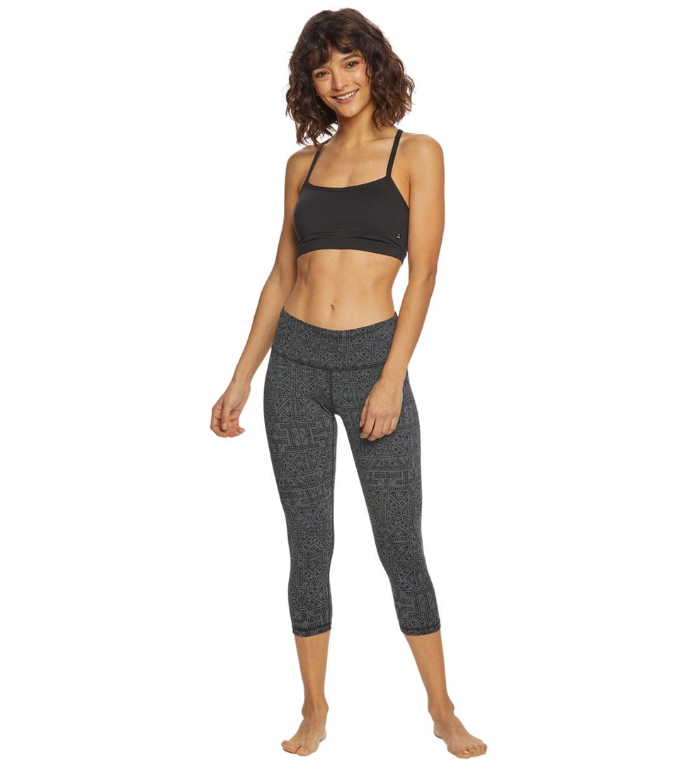 PrAna Pillar Yoga Capris Charcoal Heather Mosaic 6 PrAna Pillar Yoga Capris Charcoal Heather Mosaic