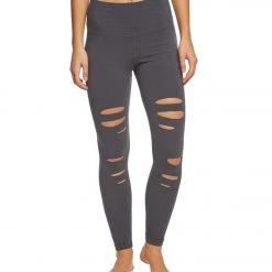 Hard Tail Flat Waist Laser Ankle Yoga Leggings Onyx CLOTHING