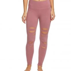 CLOTHING Hard Tail Flat Waist Laser Ankle Yoga Leggings Dusty Rose