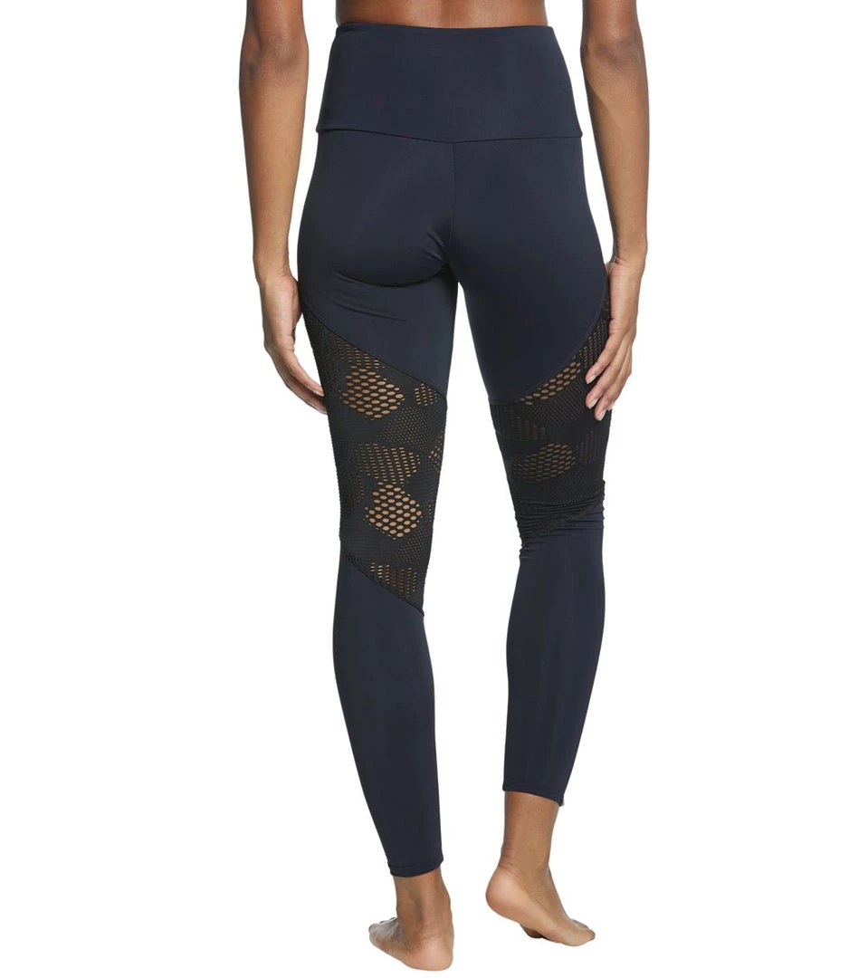 Onzie High Waisted Track Yoga Leggings Black Honeycomb CLOTHING 5 Onzie High Waisted Track Yoga Leggings Black Honeycomb CLOTHING