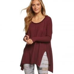 Hard Tail Thumbhole Slit Seam Side Pullover Fig CLOTHING