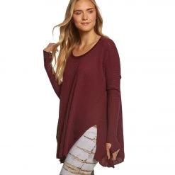 Hard Tail Thumbhole Slit Seam Side Pullover Fig CLOTHING