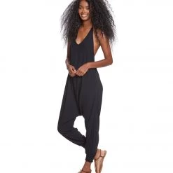 Buddha Pants Harem Jumpsuit Black