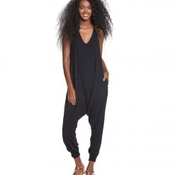 Buddha Pants Harem Jumpsuit Black
