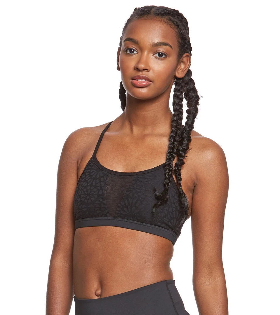 Beyond Yoga Cut It Close Mesh Yoga Sports Bra Black 4 Beyond Yoga Cut It Close Mesh Yoga Sports Bra Black