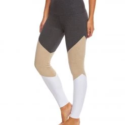 CLOTHING Onzie High Waisted Track Yoga Leggings Taupe Combo