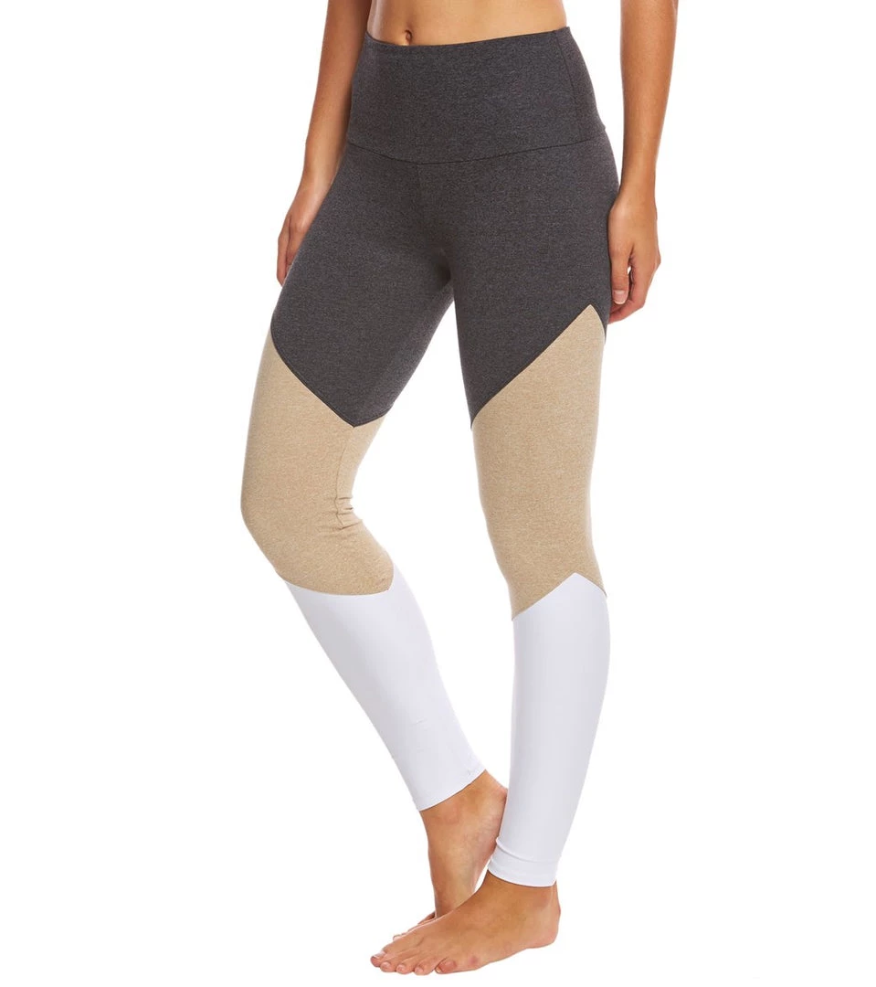 CLOTHING Onzie High Waisted Track Yoga Leggings Taupe Combo 4 CLOTHING Onzie High Waisted Track Yoga Leggings Taupe Combo