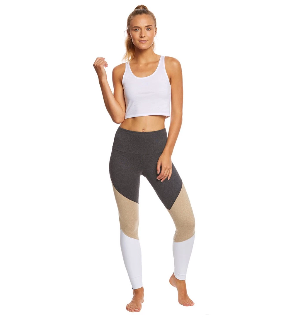 CLOTHING Onzie High Waisted Track Yoga Leggings Taupe Combo 6 CLOTHING Onzie High Waisted Track Yoga Leggings Taupe Combo