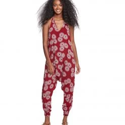 Buddha Pants Harem Jumpsuit Red Sunshine