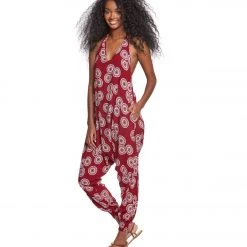 Buddha Pants Harem Jumpsuit Red Sunshine