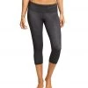 PrAna Pillar Printed Yoga Capris Black Rosewood CLOTHING