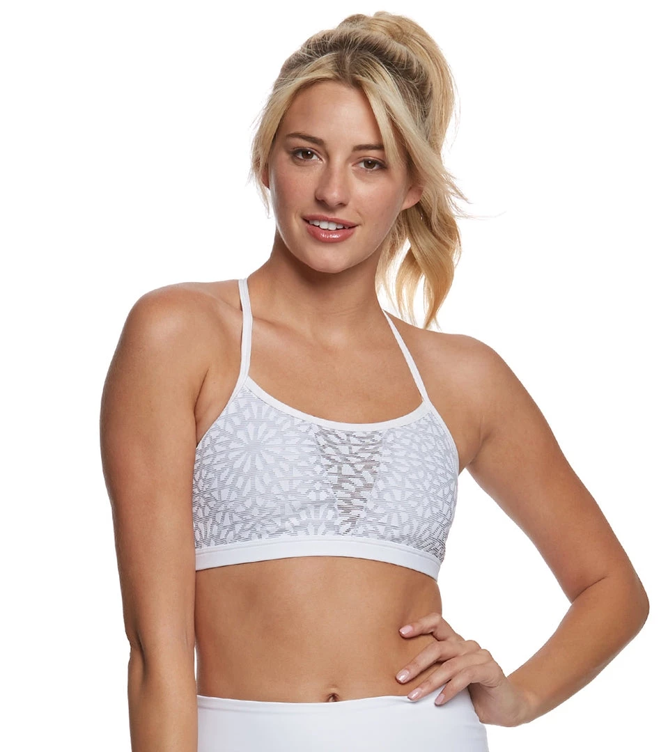 Beyond Yoga Cut It Close Mesh Yoga Sports Bra White CLOTHING 8 Beyond Yoga Cut It Close Mesh Yoga Sports Bra White CLOTHING
