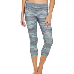 PrAna Pillar Printed Yoga Capris Granite Sunrise