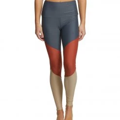 CLOTHING Onzie High Waisted Track Yoga Leggings Copper Combo