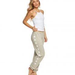 Hard Tail Old School Sweatpant Joggers Heather Gray/White CLOTHING