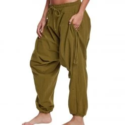 Buddha Pants Savannah Winter Harem Pants Green
