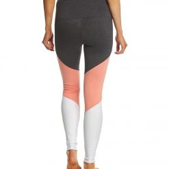 Onzie High Waisted Track Yoga Leggings Peach Pink Majestic Combo 10 Onzie High Waisted Track Yoga Leggings Peach Pink Majestic Combo