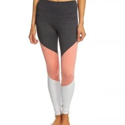 Onzie High Waisted Track Yoga Leggings Peach Pink Majestic Combo 13 Onzie High Waisted Track Yoga Leggings Peach Pink Majestic Combo