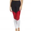 Onzie High Waisted Track Yoga Leggings Black/Red Combo 1 Onzie High Waisted Track Yoga Leggings Black/Red Combo