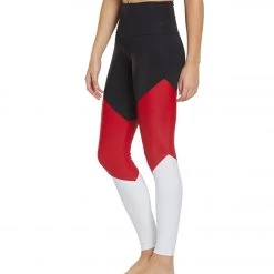 Onzie High Waisted Track Yoga Leggings Black/Red Combo 13 Onzie High Waisted Track Yoga Leggings Black/Red Combo