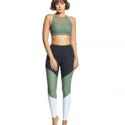CLOTHING Onzie High Waisted Track Yoga Leggings Sage Combo
