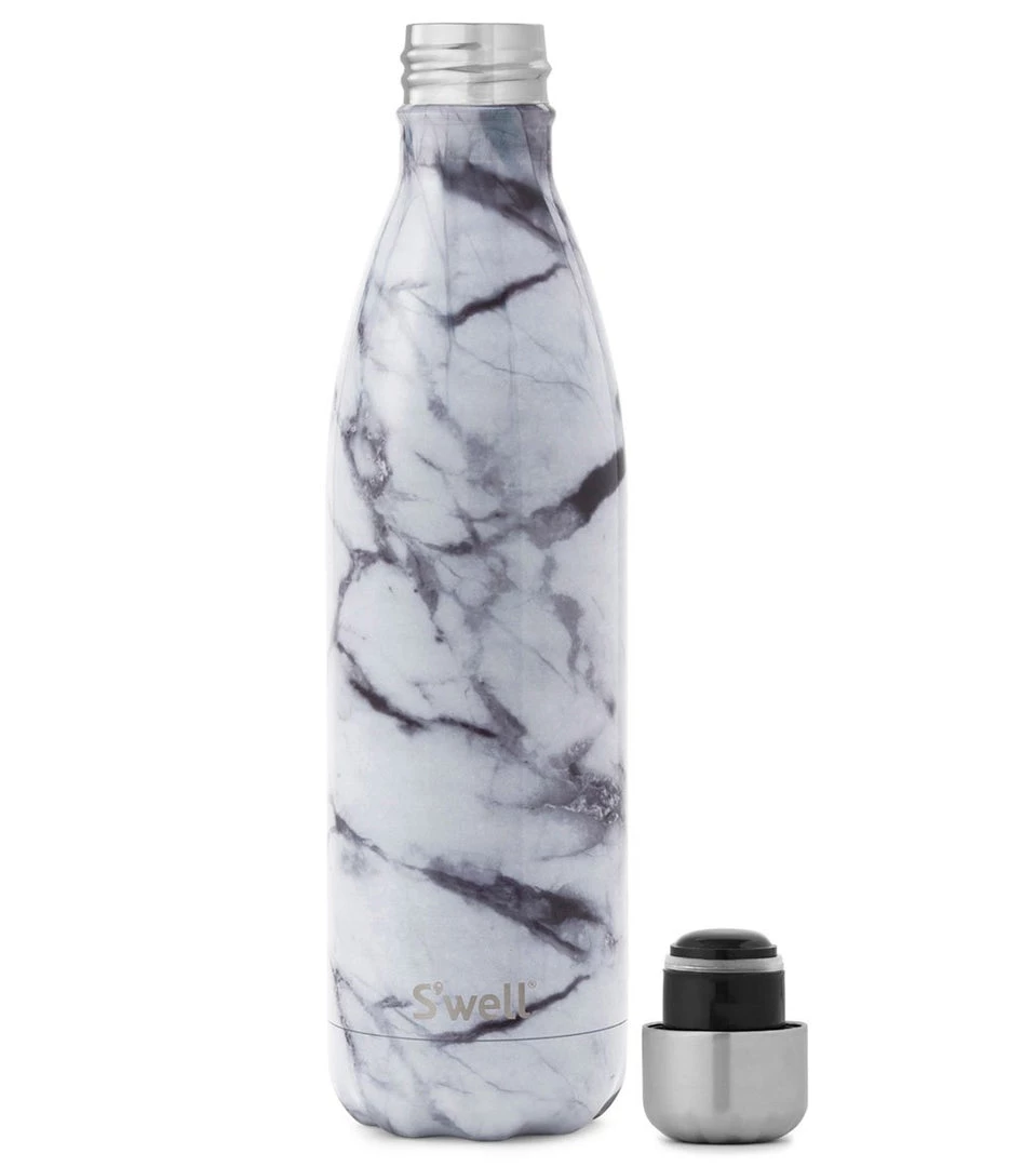 S'well White Marble 25oz Stainless Steel Water Bottle White Marble ACCESSORIES 4 S'well White Marble 25oz Stainless Steel Water Bottle White Marble ACCESSORIES