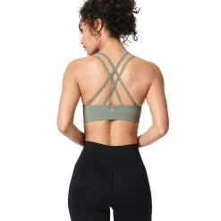 CLOTHING NUX Meditate Seamless Yoga Sports Bra Hidden Green