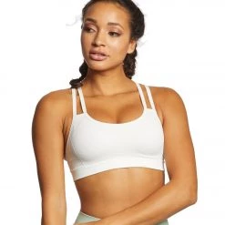 NUX Meditate Seamless Yoga Sports Bra White CLOTHING