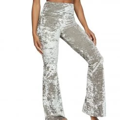 CLOTHING Onzie Bell Flare Yoga Pants Dust Crushed Velvet 10 CLOTHING Onzie Bell Flare Yoga Pants Dust Crushed Velvet