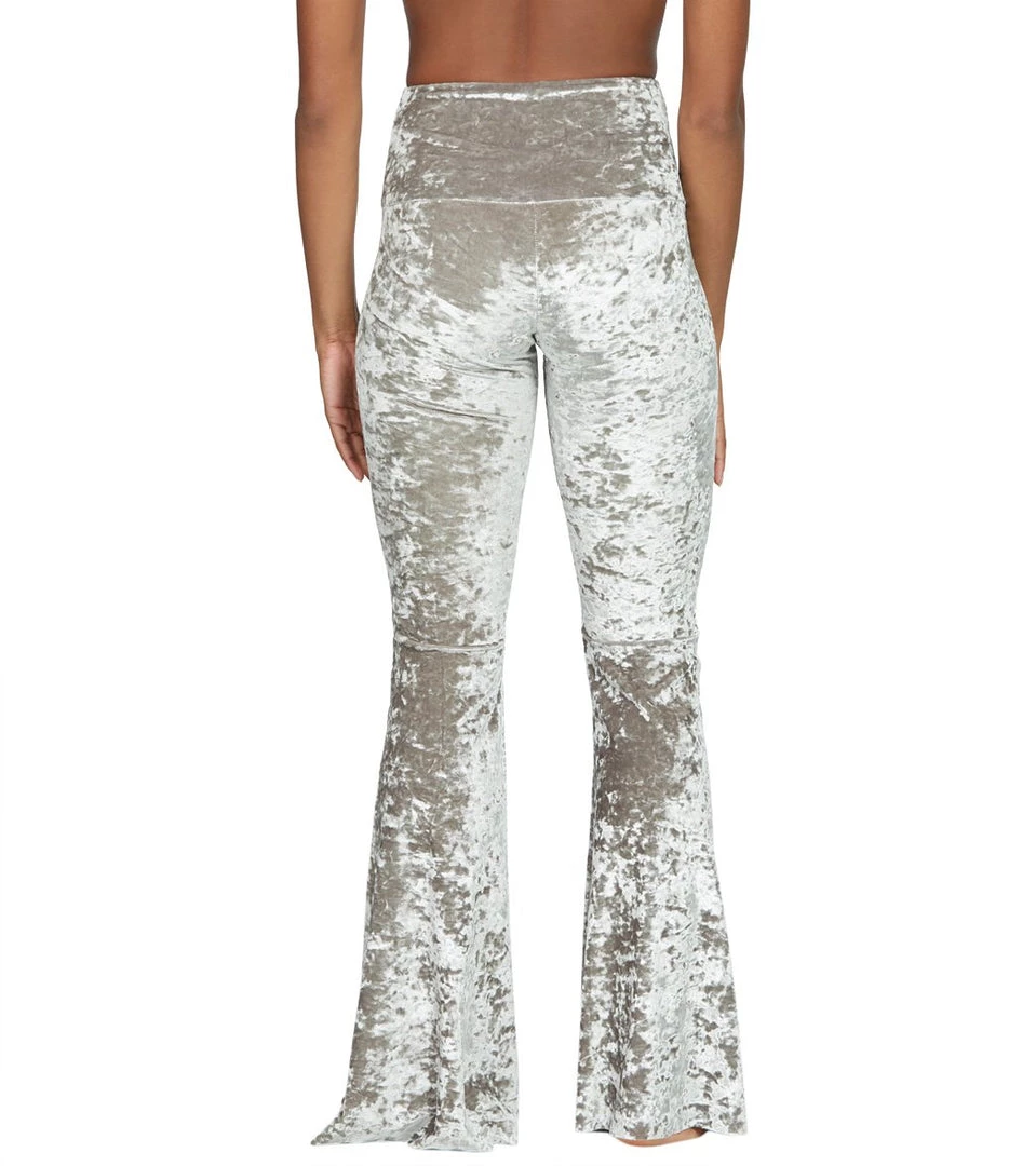 CLOTHING Onzie Bell Flare Yoga Pants Dust Crushed Velvet 5 CLOTHING Onzie Bell Flare Yoga Pants Dust Crushed Velvet