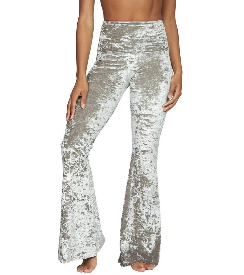 CLOTHING Onzie Bell Flare Yoga Pants Dust Crushed Velvet 9 CLOTHING Onzie Bell Flare Yoga Pants Dust Crushed Velvet