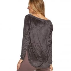 Hard Tail Velvet Raglan Shoulder Slide After Yoga Pullover Earl Gray 10 Hard Tail Velvet Raglan Shoulder Slide After Yoga Pullover Earl Gray